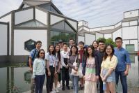 The study tour participants and Suzhou Museum (credit to Soochow University)